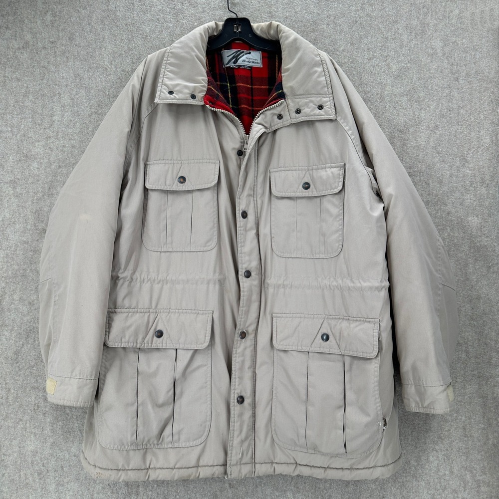 Pacific‎ Trails Chore Barn Jacket Beige Utility Field Full Zip Pockets Size XXL